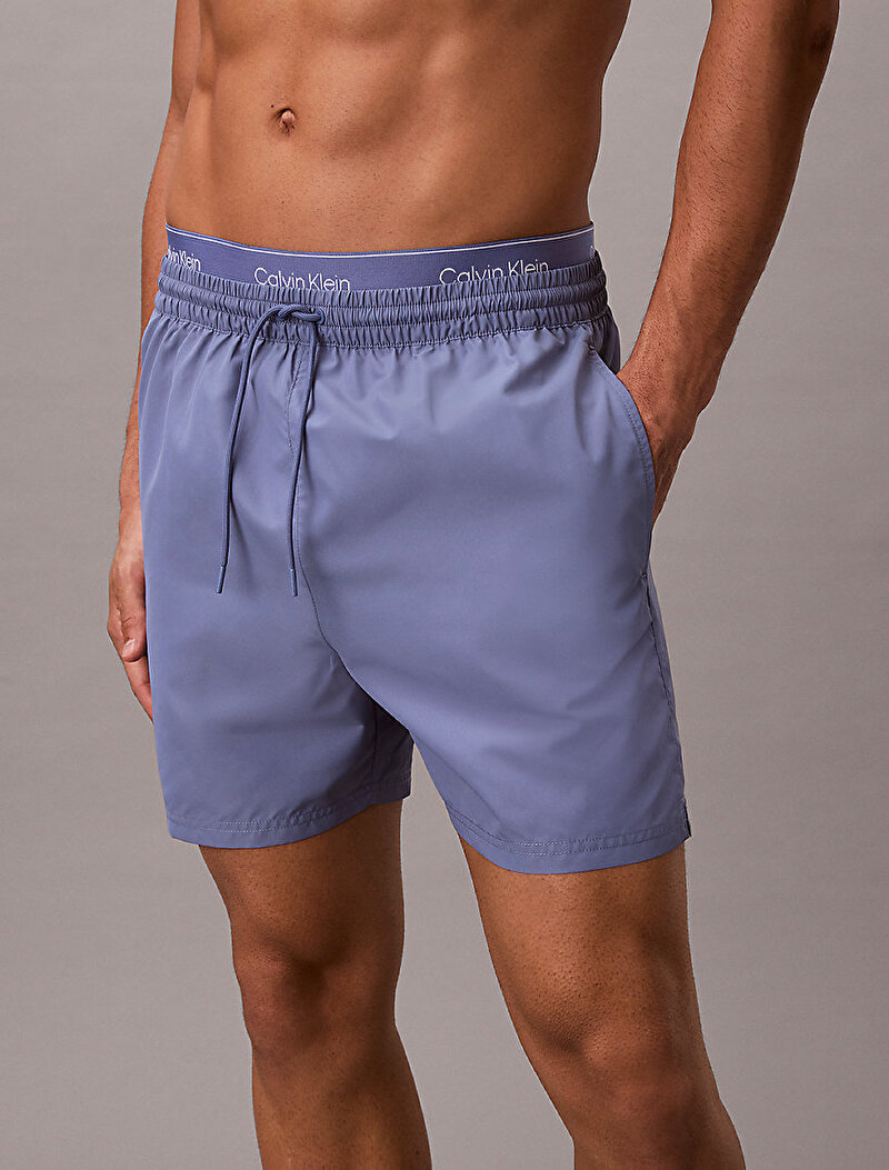 Calvin Klein Mavi Renkli Erkek Medium Drawstring Deniz Şortu