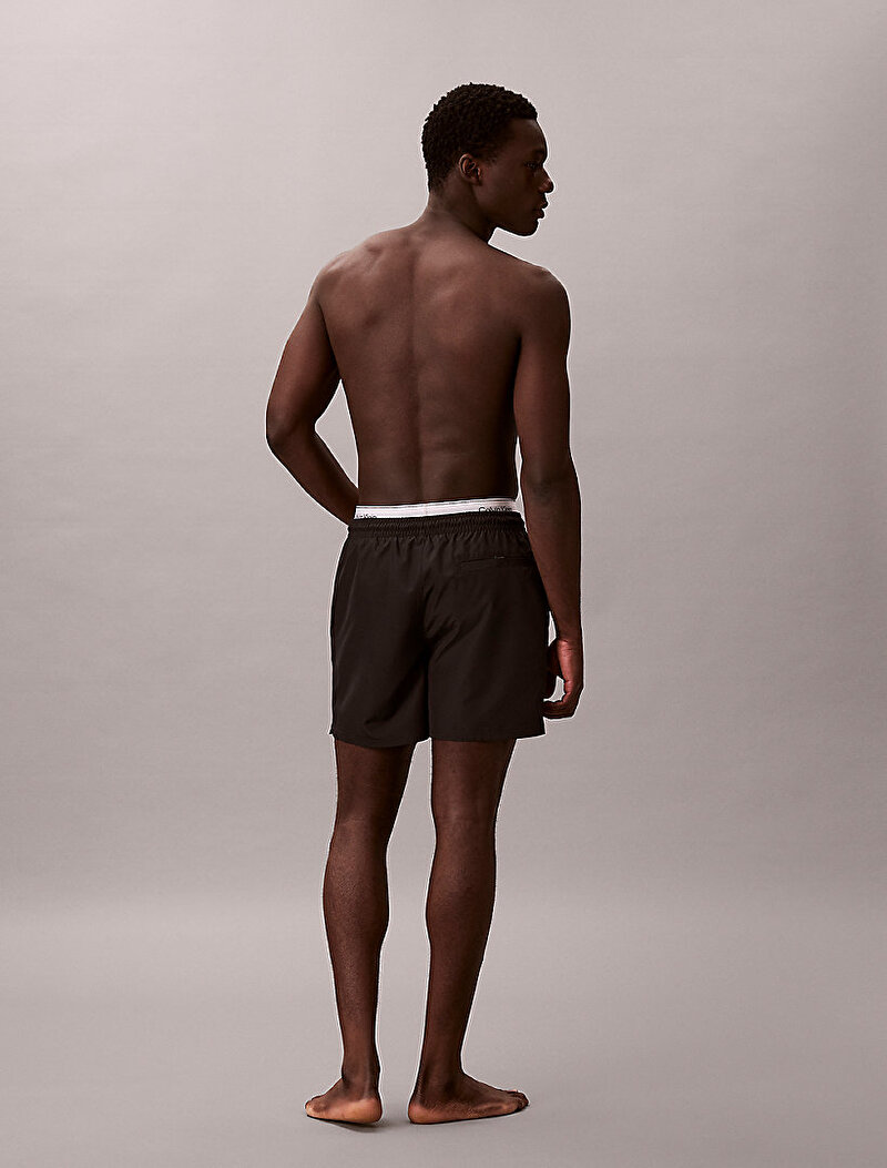 Calvin Klein Siyah Renkli Erkek Medium Drawstring Deniz Şortu