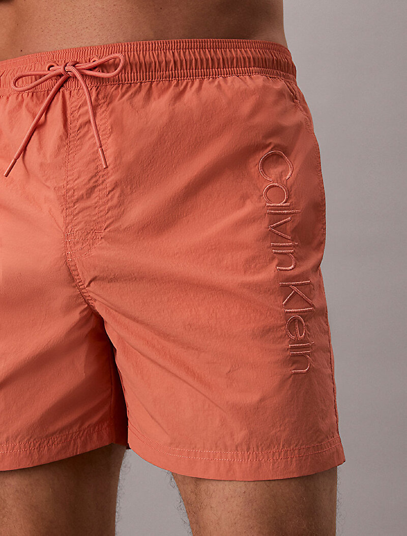 Calvin Klein Turuncu Renkli Erkek Medium Drawstring Deniz Şortu