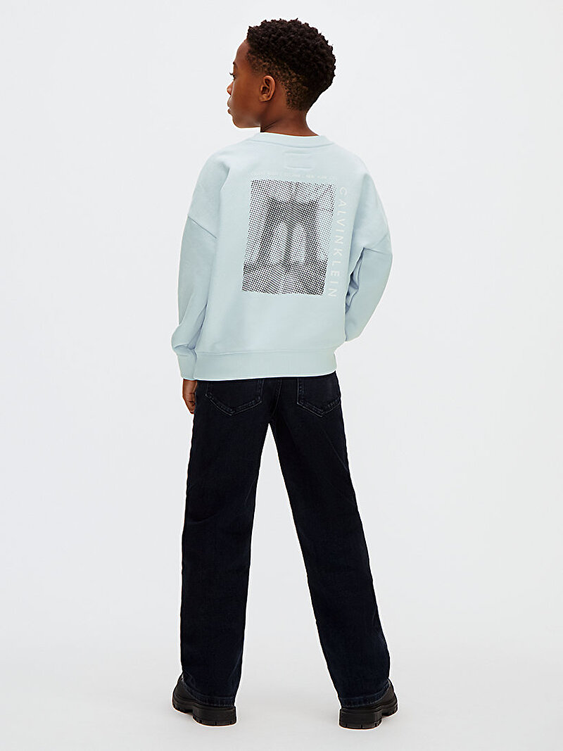 Calvin Klein Mavi Renkli Erkek Çocuk Bridge Oversize Sweatshirt