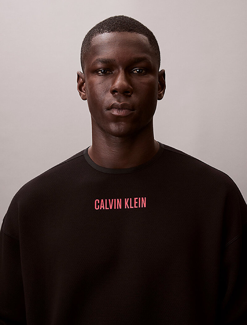 Calvin Klein Pembe Renkli Erkek Crewneck Sweatshirt