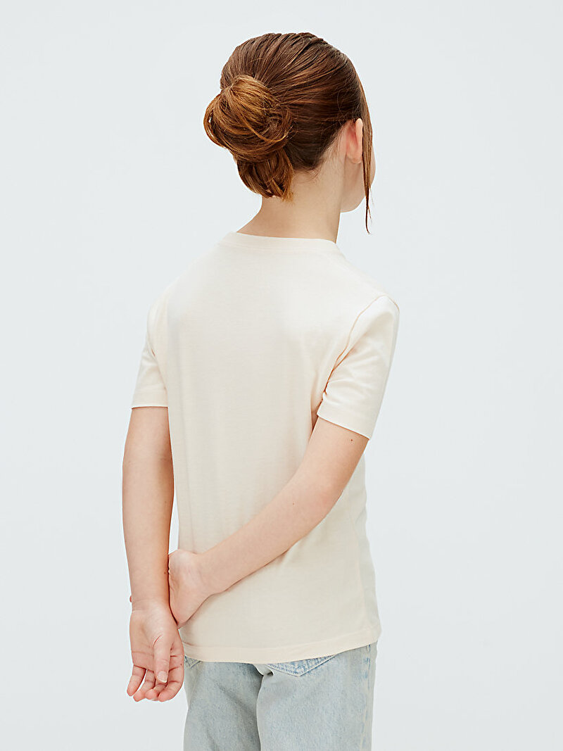 Calvin Klein Pembe Renkli Çocuk Unisex Logo T-shirt
