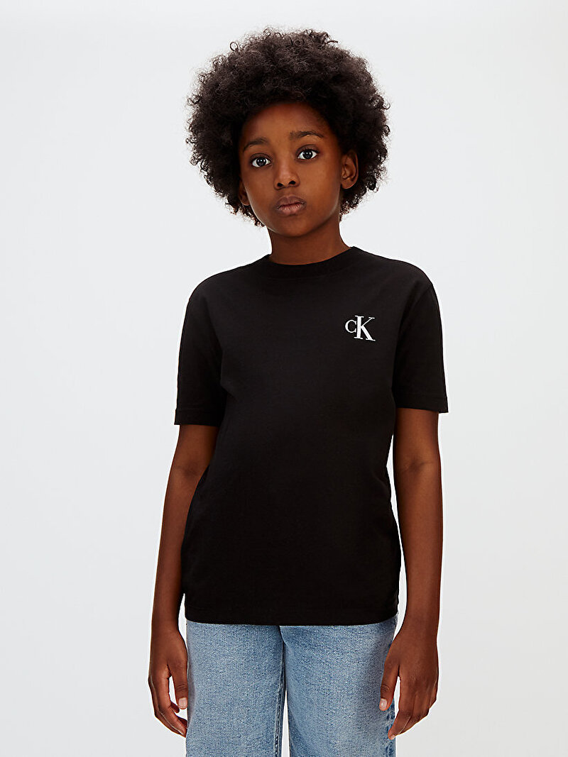Çocuk Unisex Chest Mono Logo T-shirt