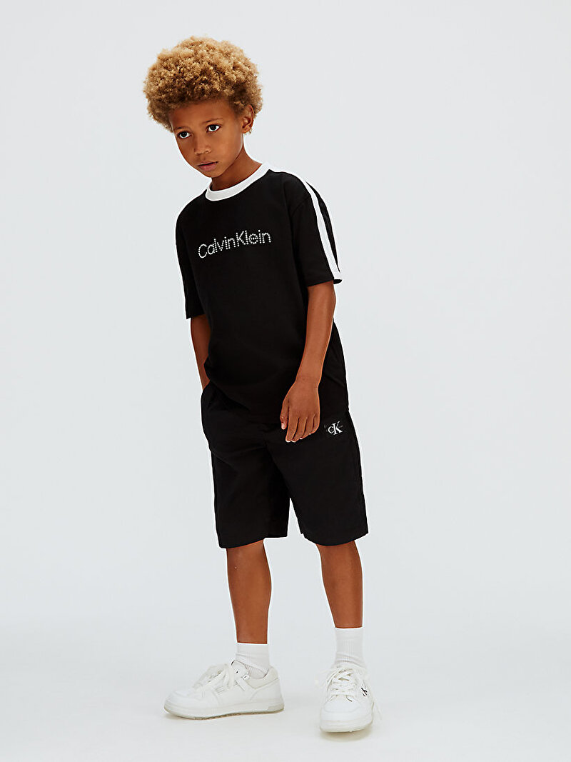 Calvin Klein Siyah Renkli Erkek Çocuk Taping T-shirt
