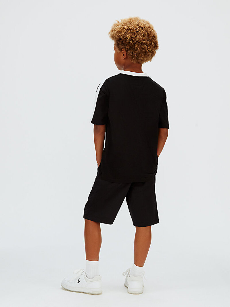 Calvin Klein Siyah Renkli Erkek Çocuk Taping T-shirt