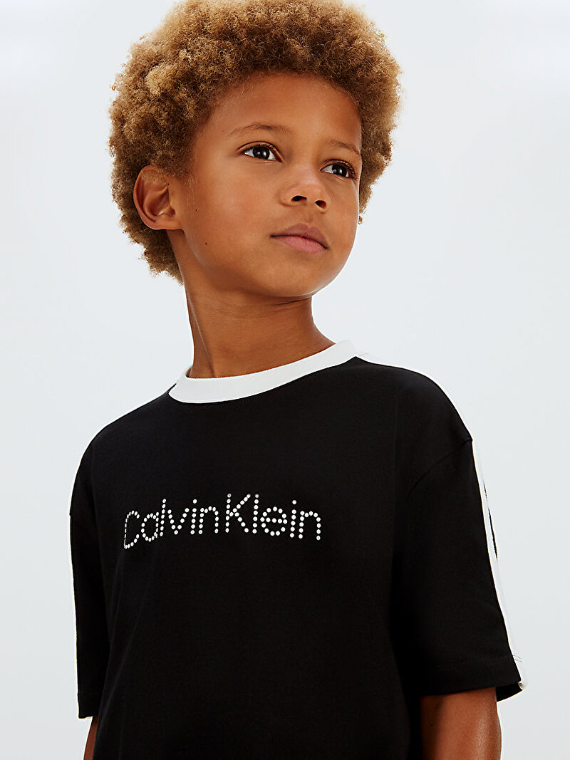 Calvin Klein Siyah Renkli Erkek Çocuk Taping T-shirt