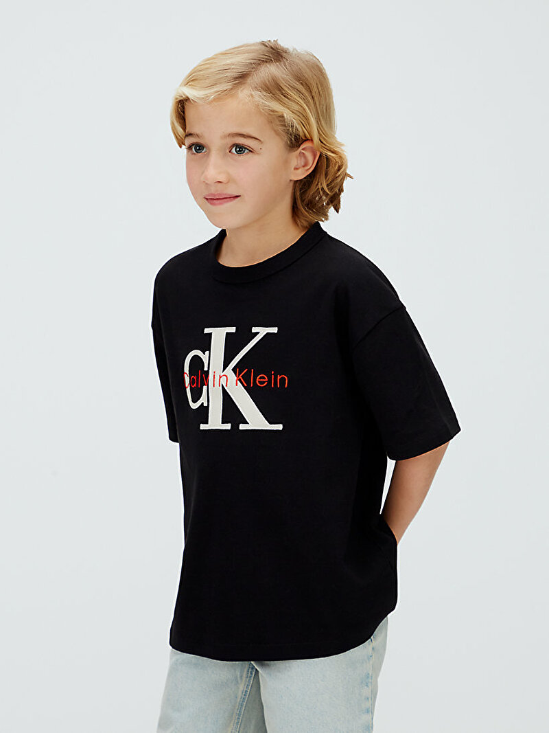 Erkek Çocuk Mesh Applique T-shirt