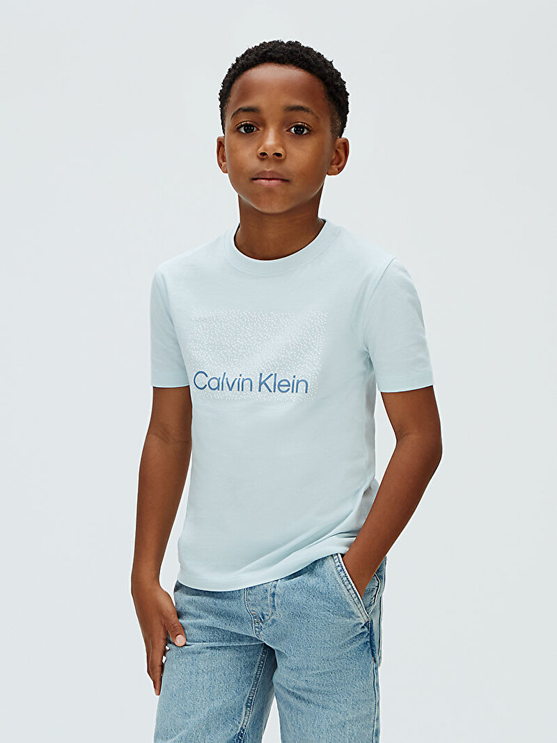 Calvin Klein Mavi Renkli Erkek Çocuk Perforation T-shirt