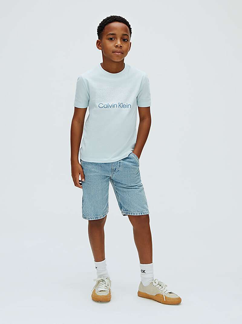 Calvin Klein Mavi Renkli Erkek Çocuk Perforation T-shirt