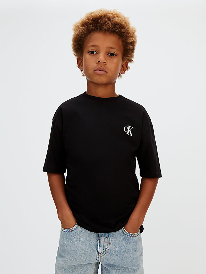 Calvin Klein Siyah Renkli Erkek Çocuk Bridge T-shirt