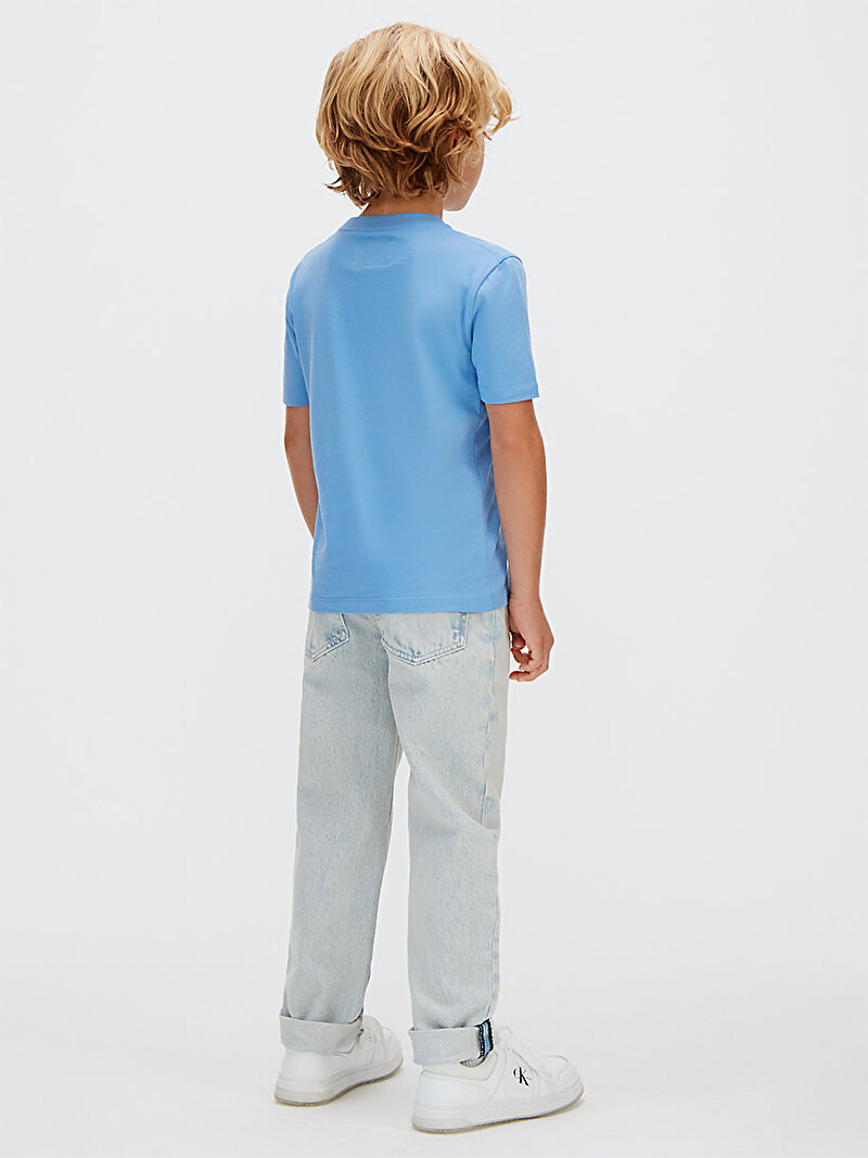 Calvin Klein Mavi Renkli Erkek Çocuk Logo T-shirt