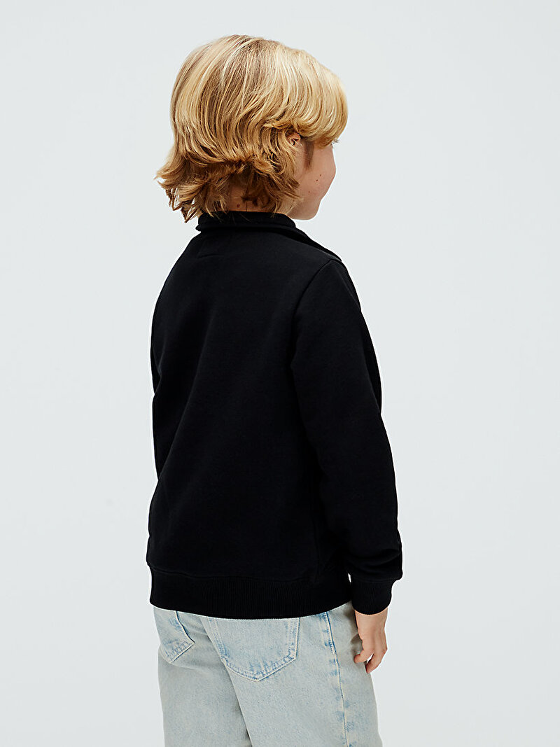 Calvin Klein Siyah Renkli Erkek Çocuk Mesh Logo Polo T-shirt