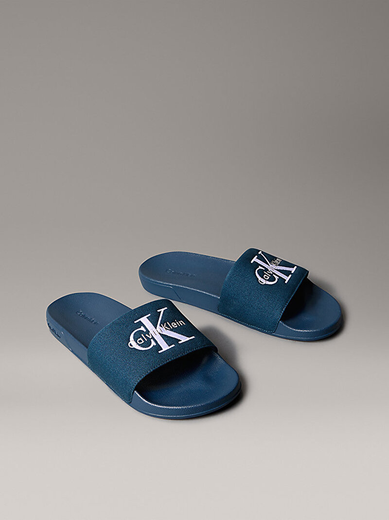 Calvin Klein Lacivert Renkli Erkek Essential Terlik