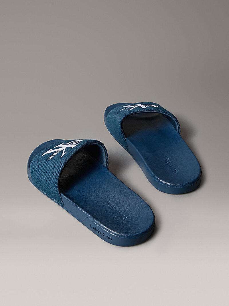 Calvin Klein Lacivert Renkli Erkek Essential Terlik