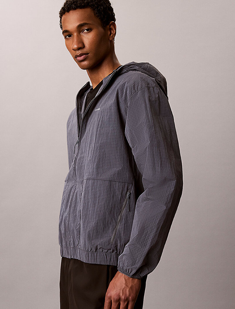Calvin Klein Gri Renkli Erkek Woven Rüzgarlık Ceket