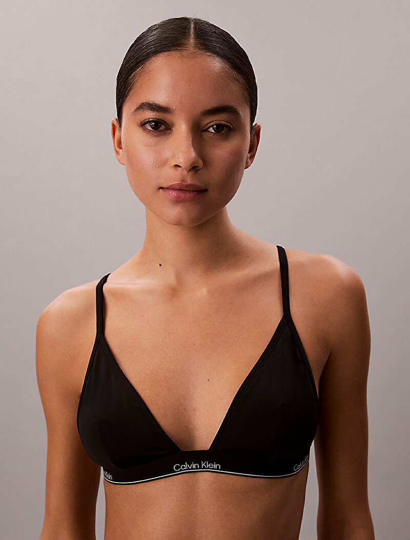 Calvin Klein Siyah Renkli Kadın Üçgen Bikini Üstü