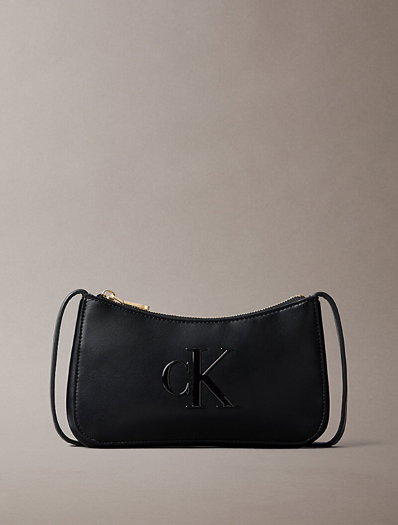 Calvin Klein Siyah Renkli Kadın Bold CK Mini Çapraz Çanta
