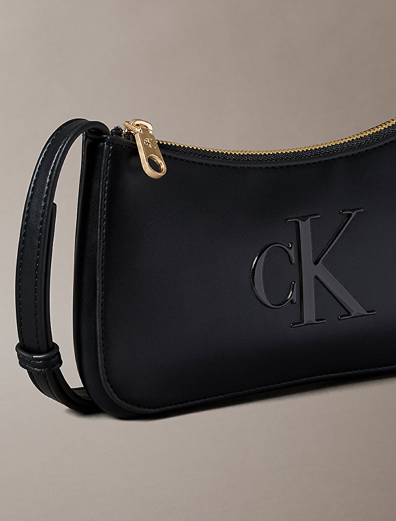 Calvin Klein Siyah Renkli Kadın Bold CK Mini Çapraz Çanta