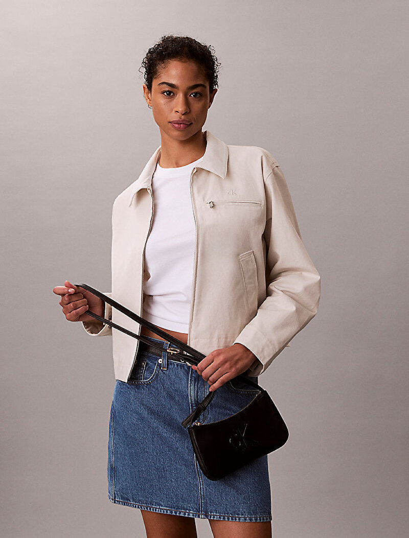 Calvin Klein Siyah Renkli Kadın Bold CK Mini Çapraz Çanta