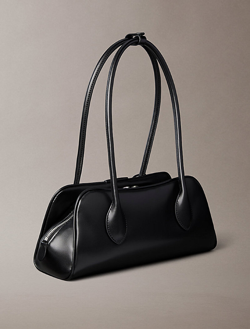 Calvin Klein Siyah Renkli Kadın Emblem Trio Omuz Çantası