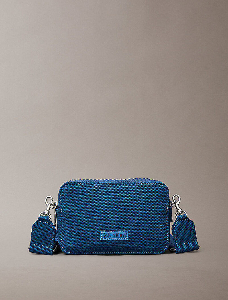 Calvin Klein Mavi Renkli Kadın Webbing Strap Çapraz Çanta