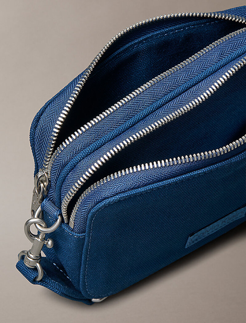 Calvin Klein Mavi Renkli Kadın Webbing Strap Çapraz Çanta
