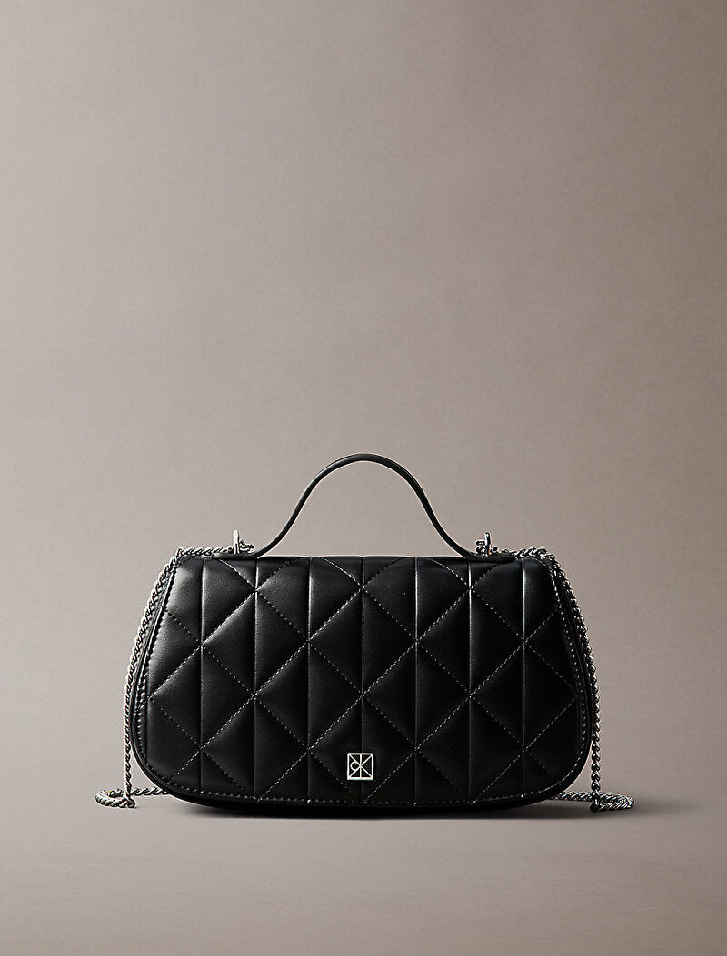 Calvin Klein Siyah Renkli Kadın Quilted Top Handle Çapraz Çanta