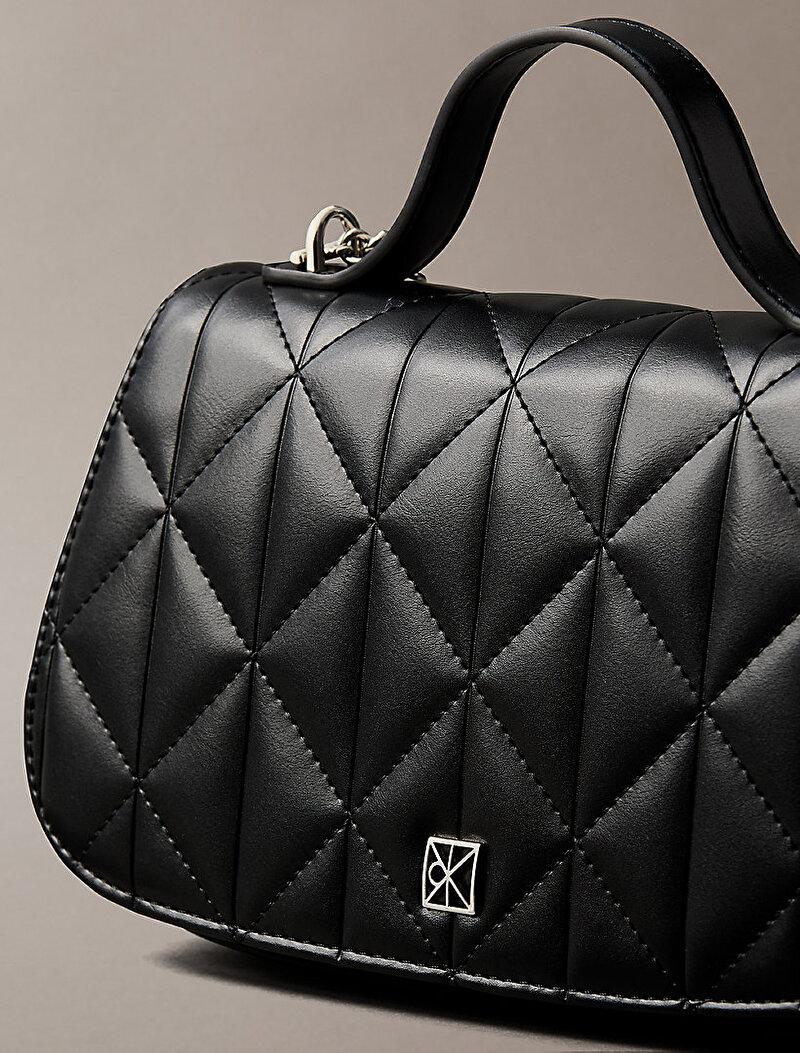 Calvin Klein Siyah Renkli Kadın Quilted Top Handle Çapraz Çanta
