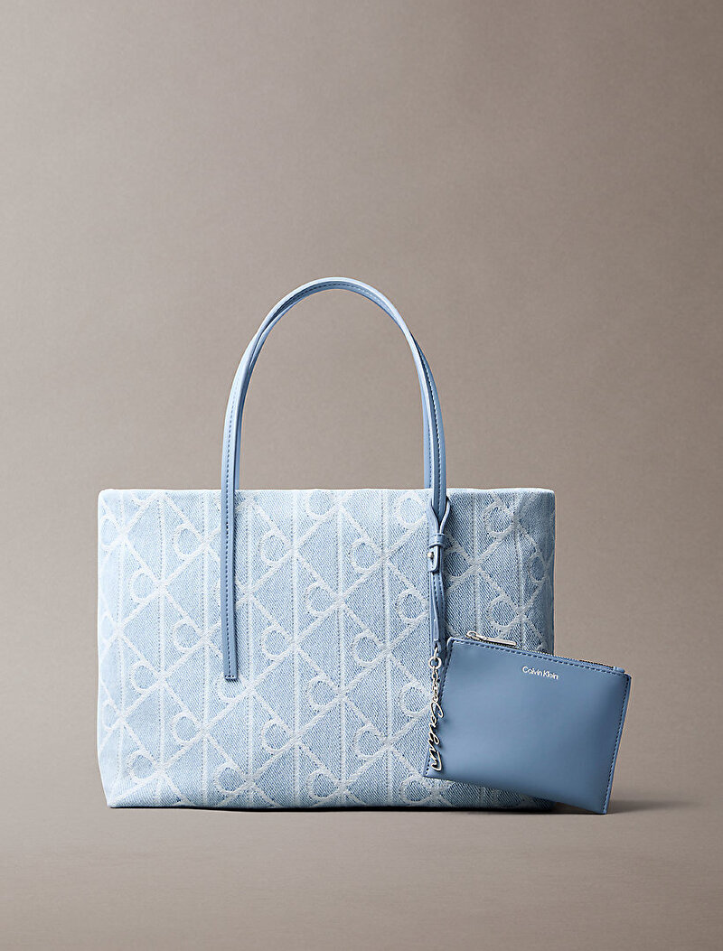 Kadın Emblem Denim Tote Çanta