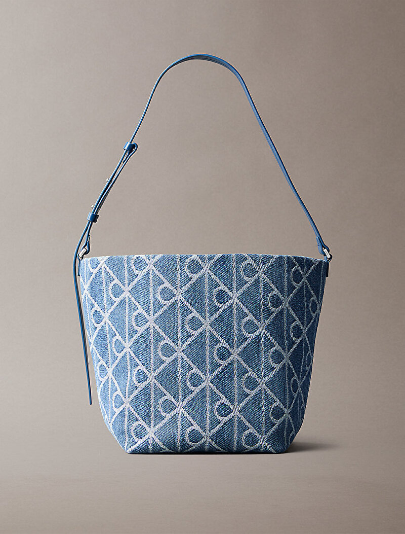 Kadın Emblem Denim Bucket Çanta