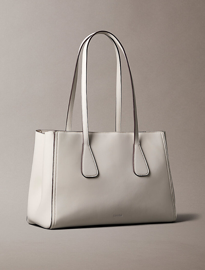 Calvin Klein Beyaz Renkli Kadın CK Medium Work Tote Çanta