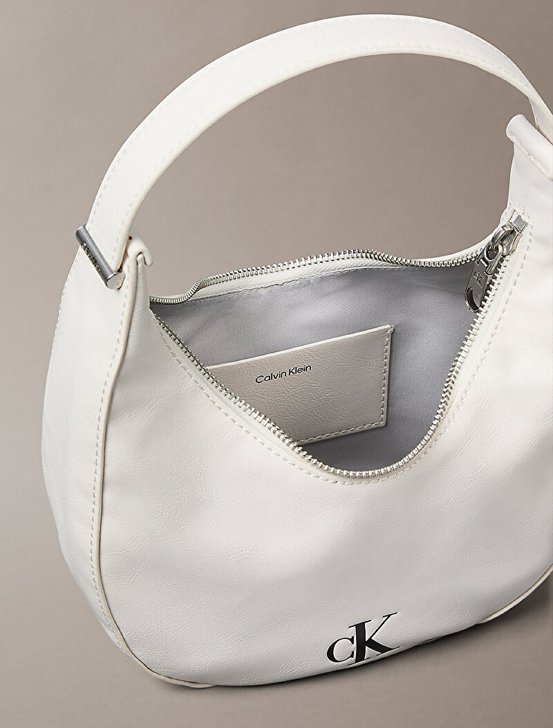 Calvin Klein Beyaz Renkli Kadın Buckle Small Omuz Çantası