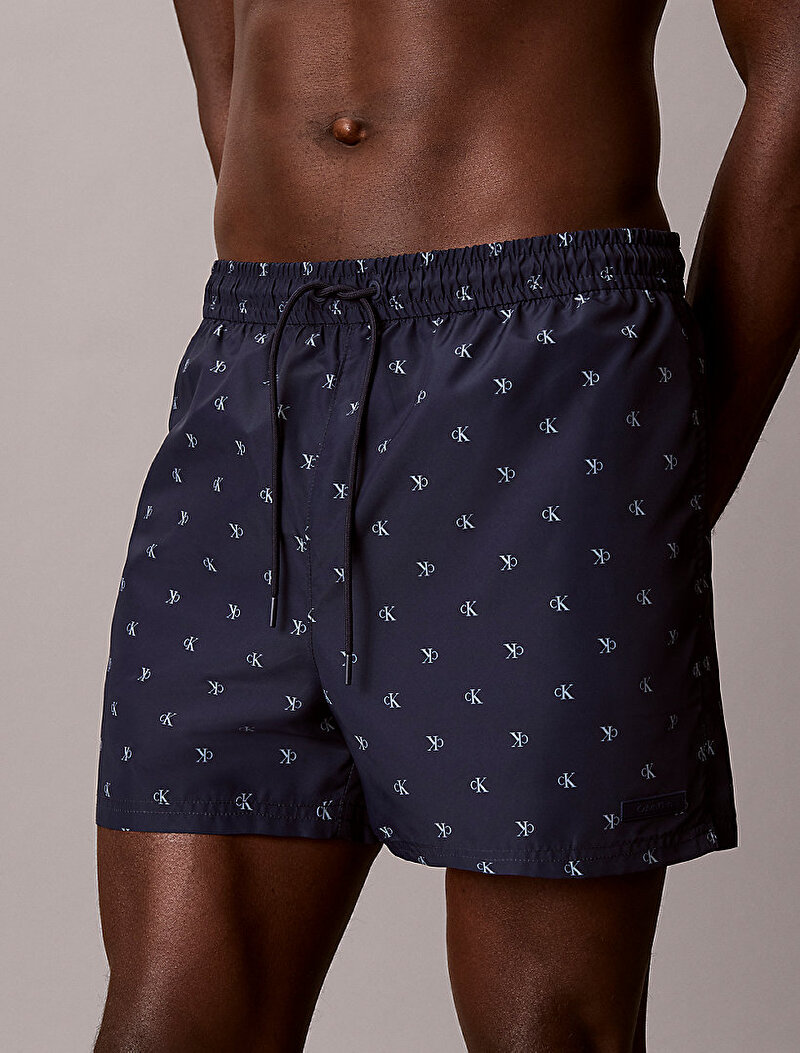 Calvin Klein Lacivert Renkli Erkek Short Drawstring Deniz Şortu
