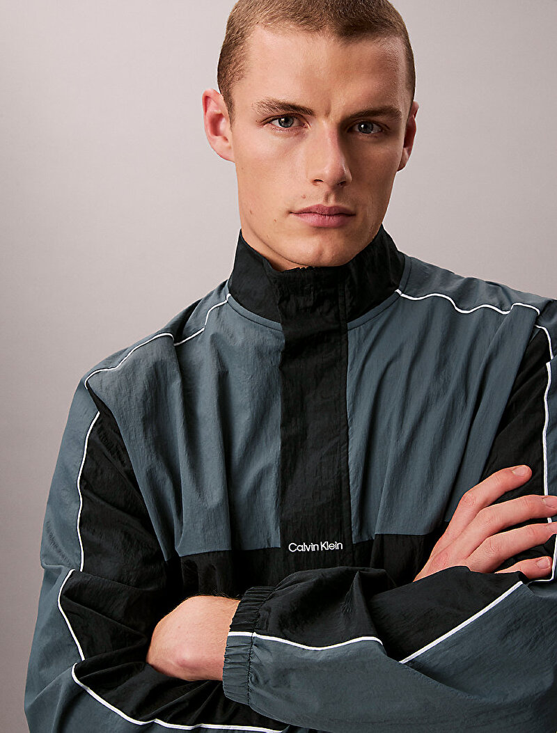 Calvin Klein Siyah Renkli Erkek Colorblock Ceket