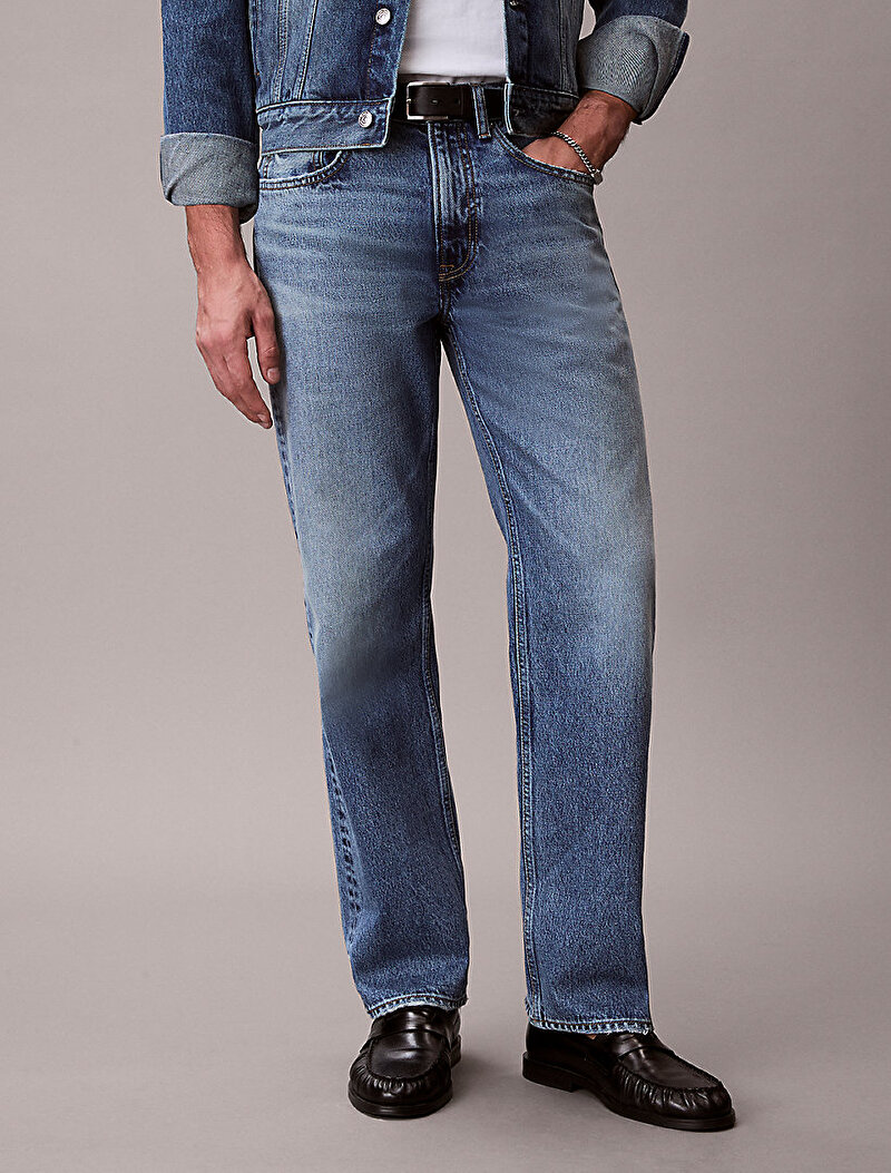 Calvin Klein Mavi Renkli Erkek 90S Straight Andrew Jean Pantolon