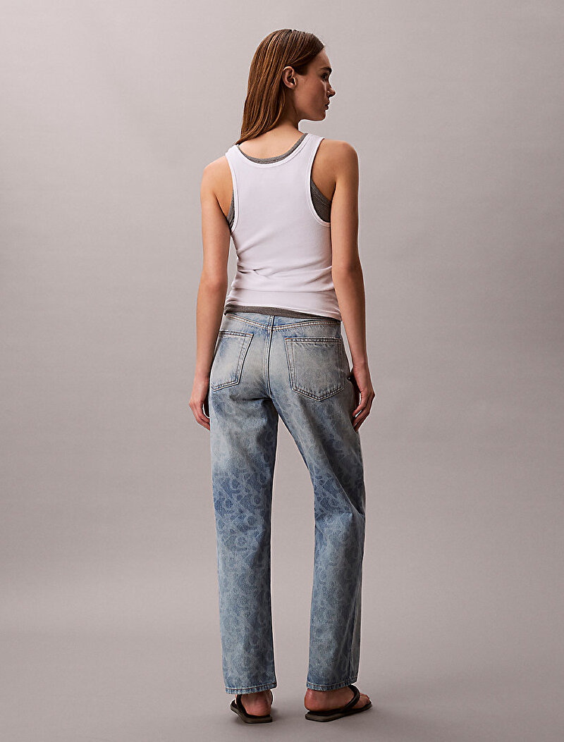 Calvin Klein Mavi Renkli Kadın 90s Straight Jean Pantolon