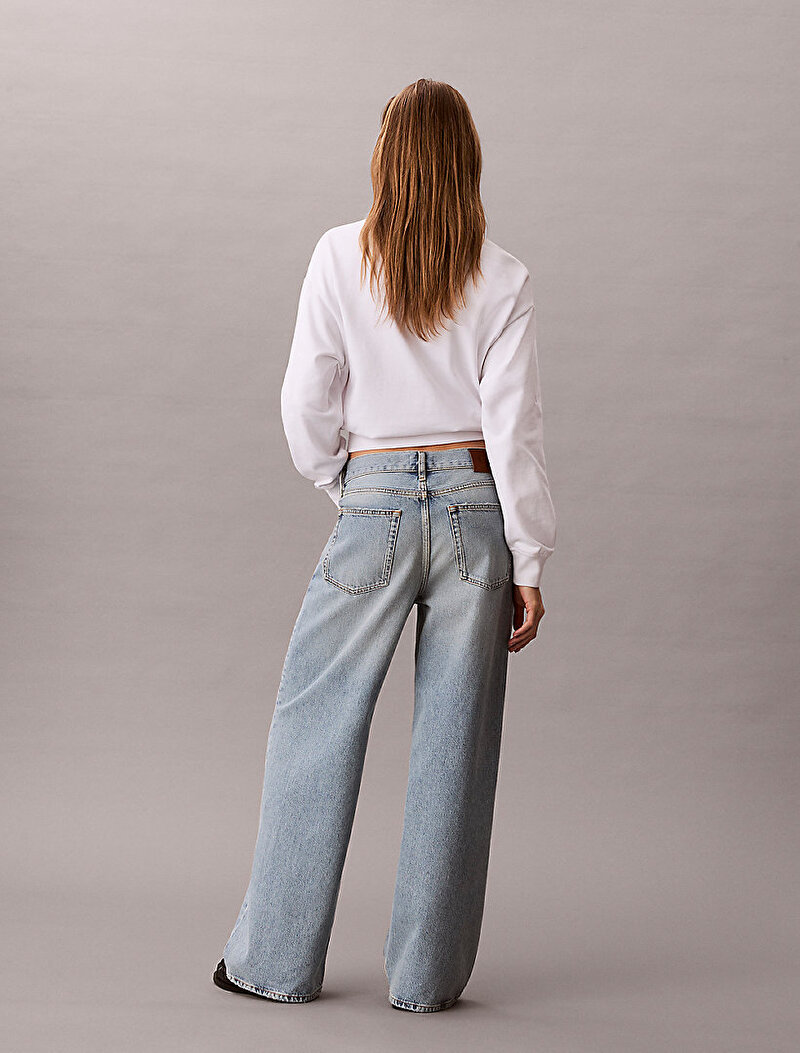 Calvin Klein Mavi Renkli Kadın 90s Straight Basset Jean Pantolon