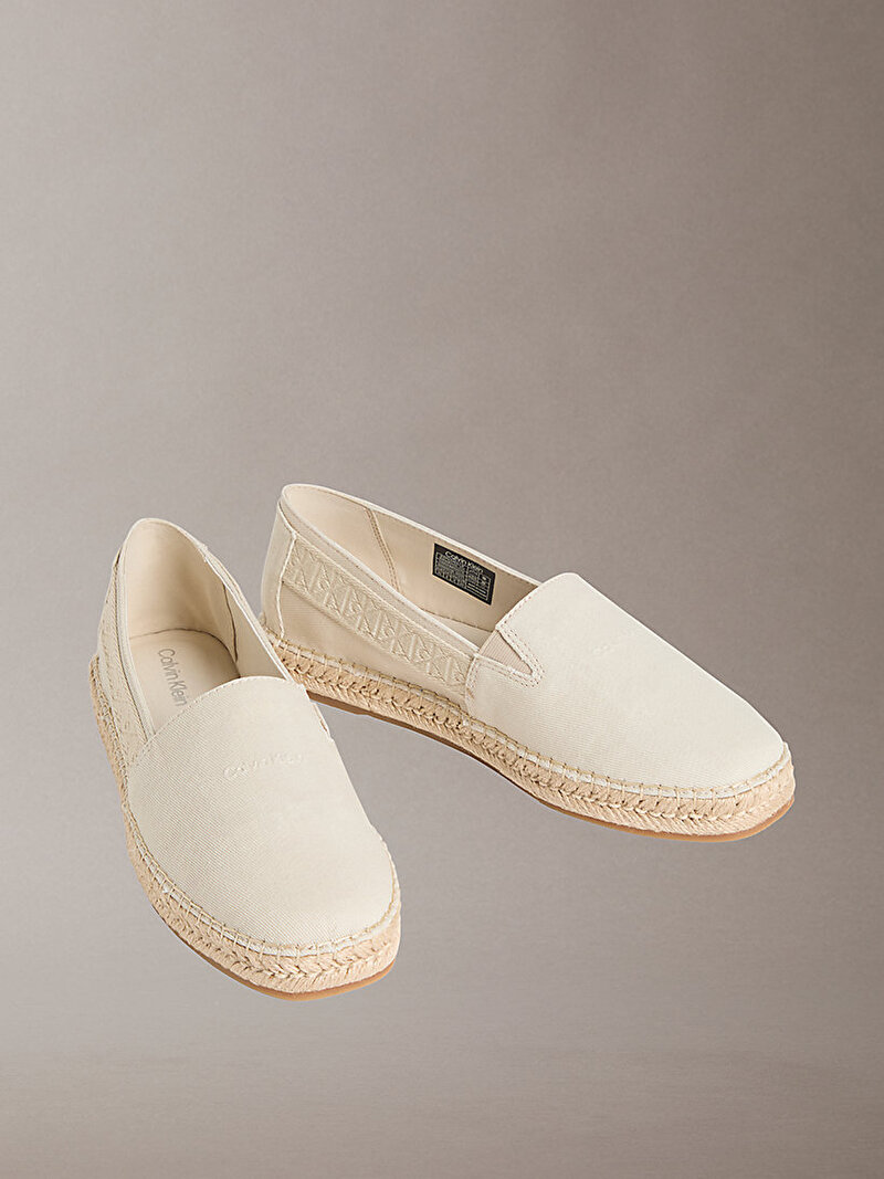 Calvin Klein Beyaz Renkli Erkek Webbing Espadril