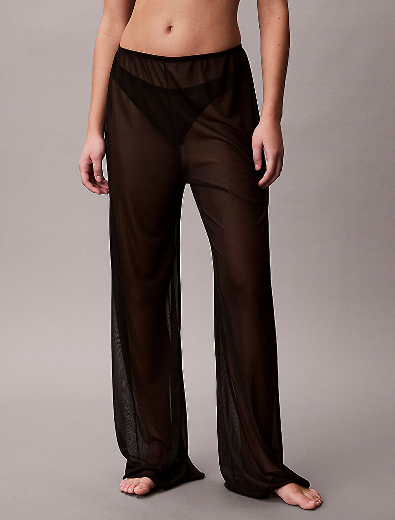 Calvin Klein Siyah Renkli Kadın Wide Leg Pantolon