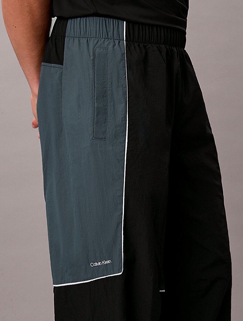Calvin Klein Siyah Renkli Erkek Colorblock Woven Pantolon