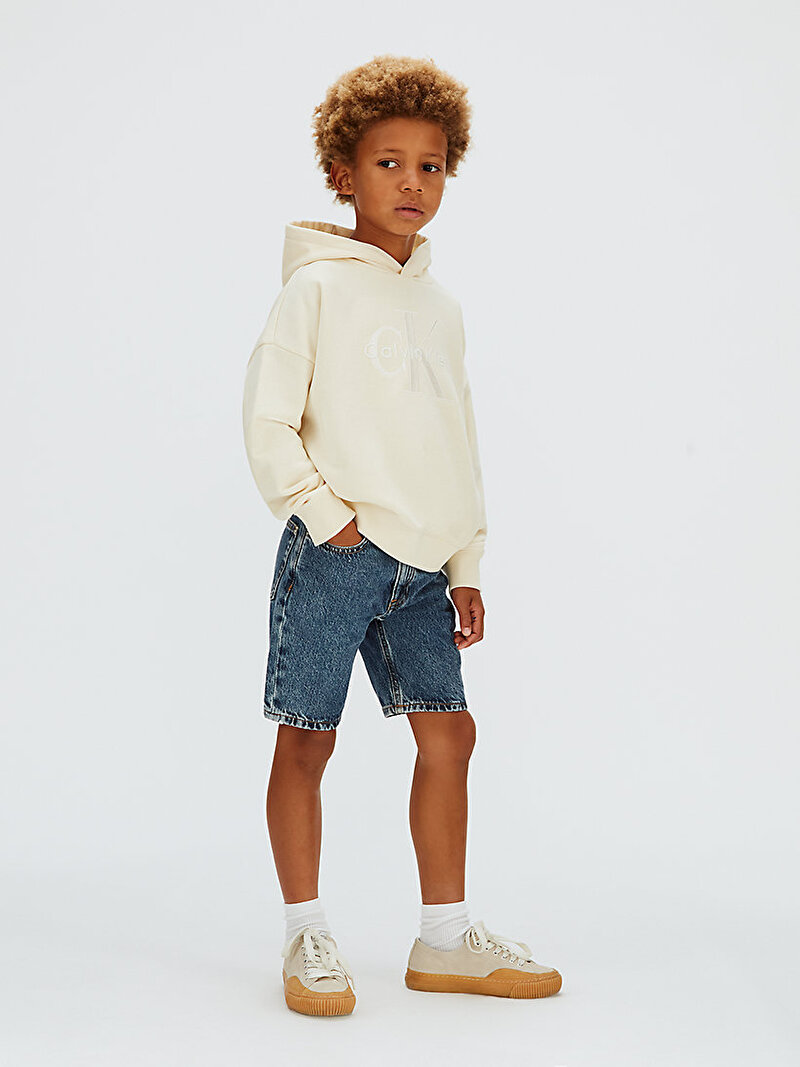 Calvin Klein Mavi Renkli Erkek Çocuk Regular Denim Şort