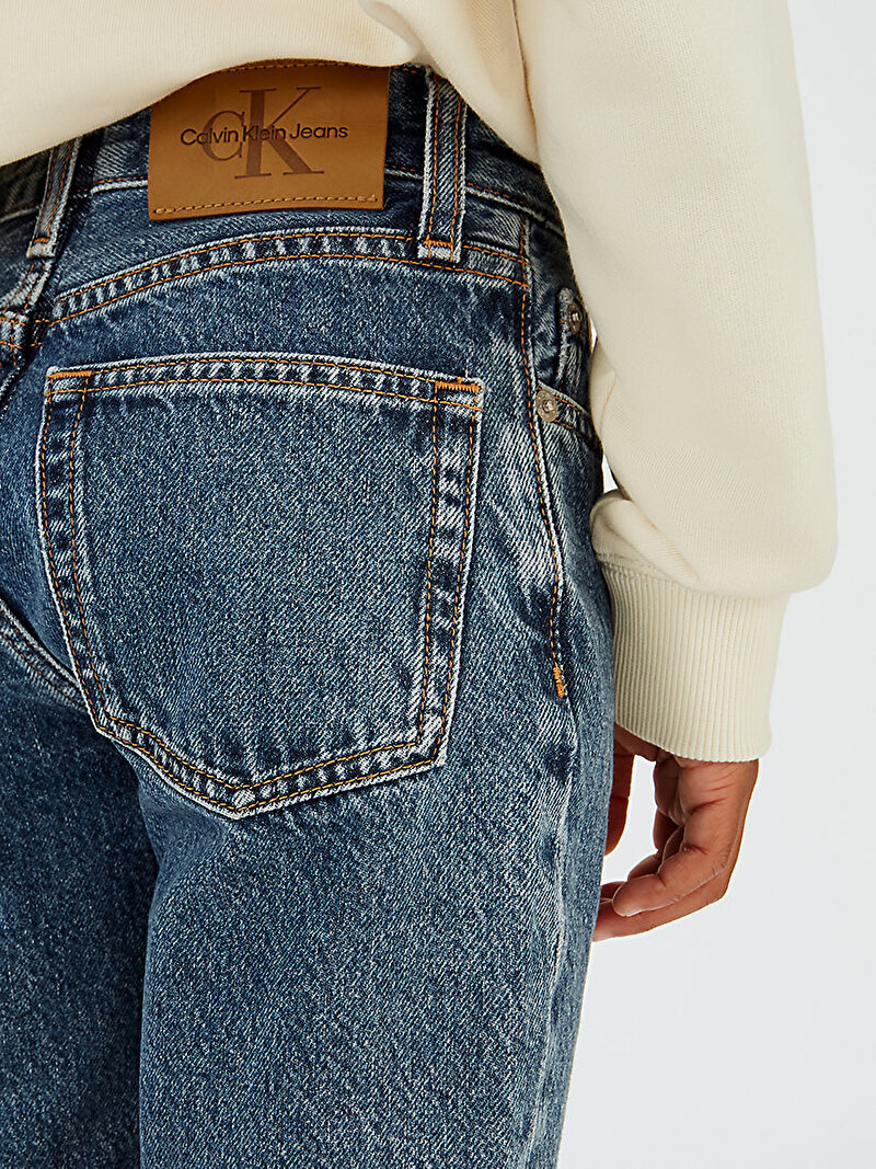 Calvin Klein Mavi Renkli Erkek Çocuk Regular Denim Şort