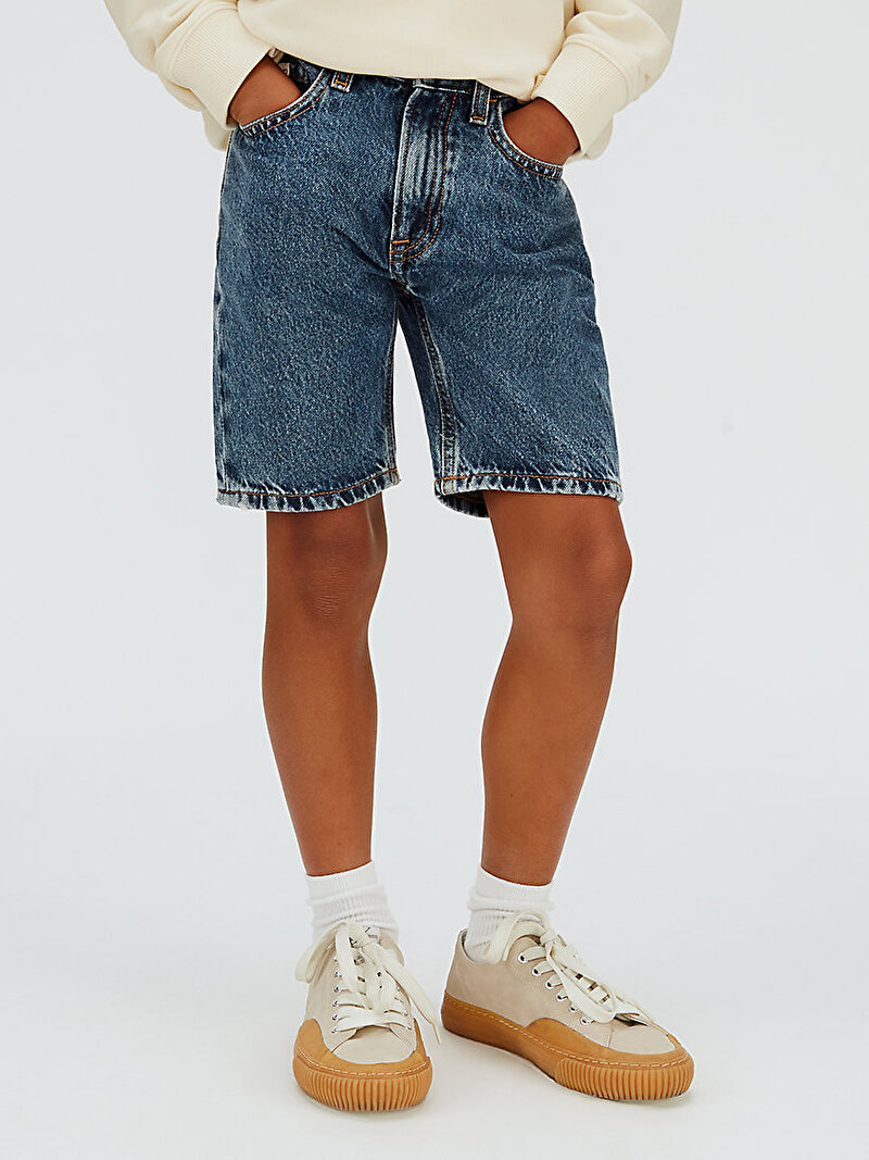 Calvin Klein Mavi Renkli Erkek Çocuk Regular Denim Şort