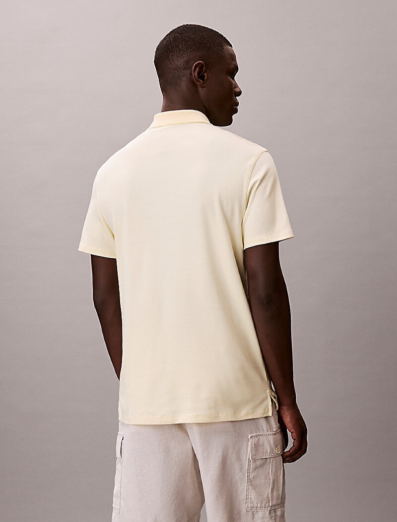 Calvin Klein Sarı Renkli Erkek Supima Chest Polo T-shirt