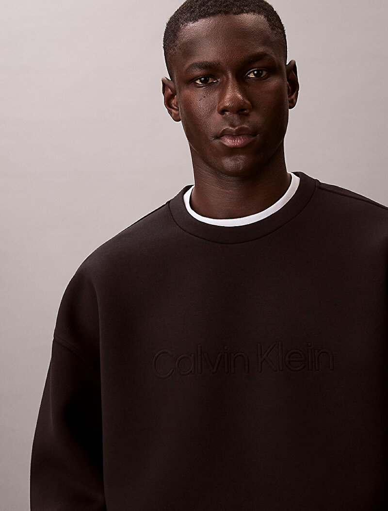 Calvin Klein Siyah Renkli Erkek Spacer Crewneck Sweatshirt