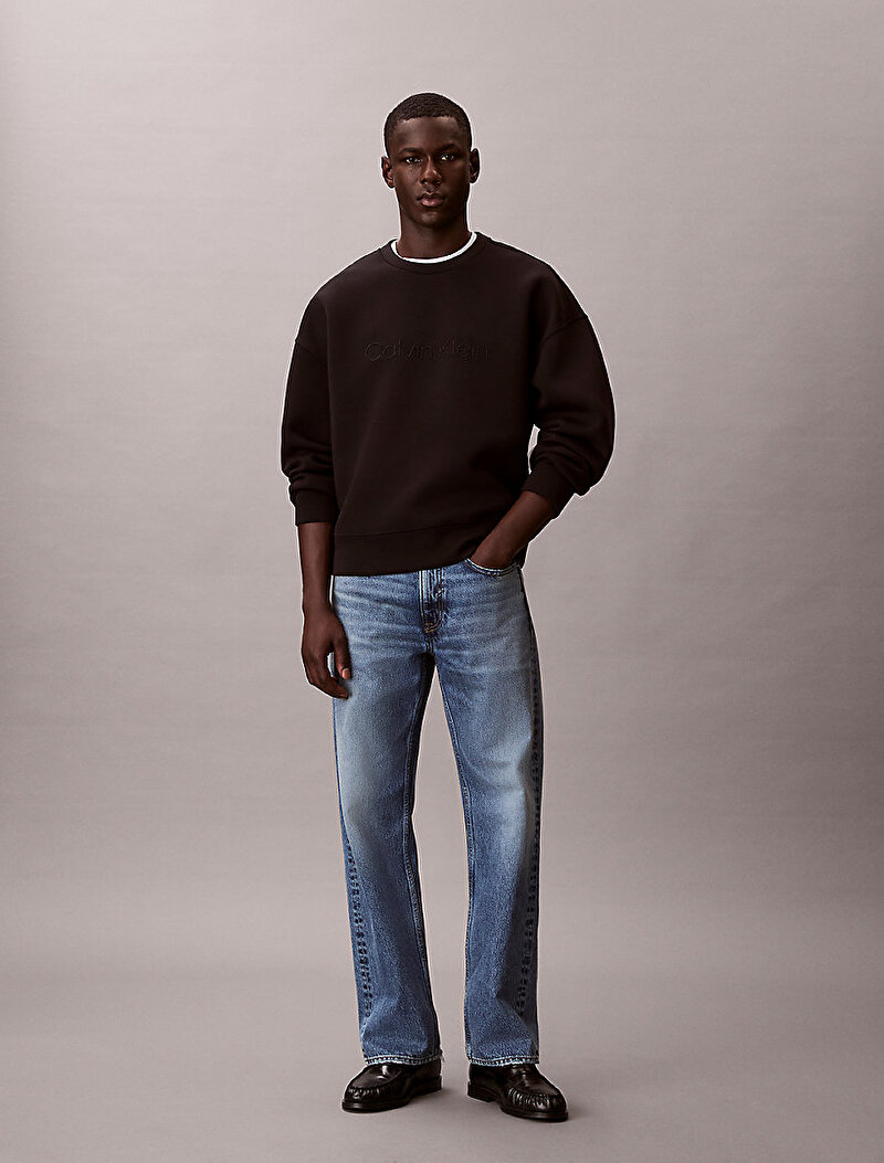 Calvin Klein Siyah Renkli Erkek Spacer Crewneck Sweatshirt