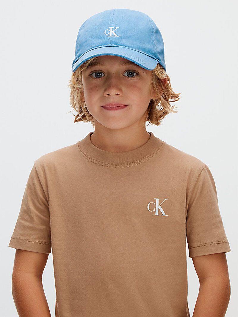 Calvin Klein Mavi Renkli Çocuk Unisex Monogram Baseball Şapka