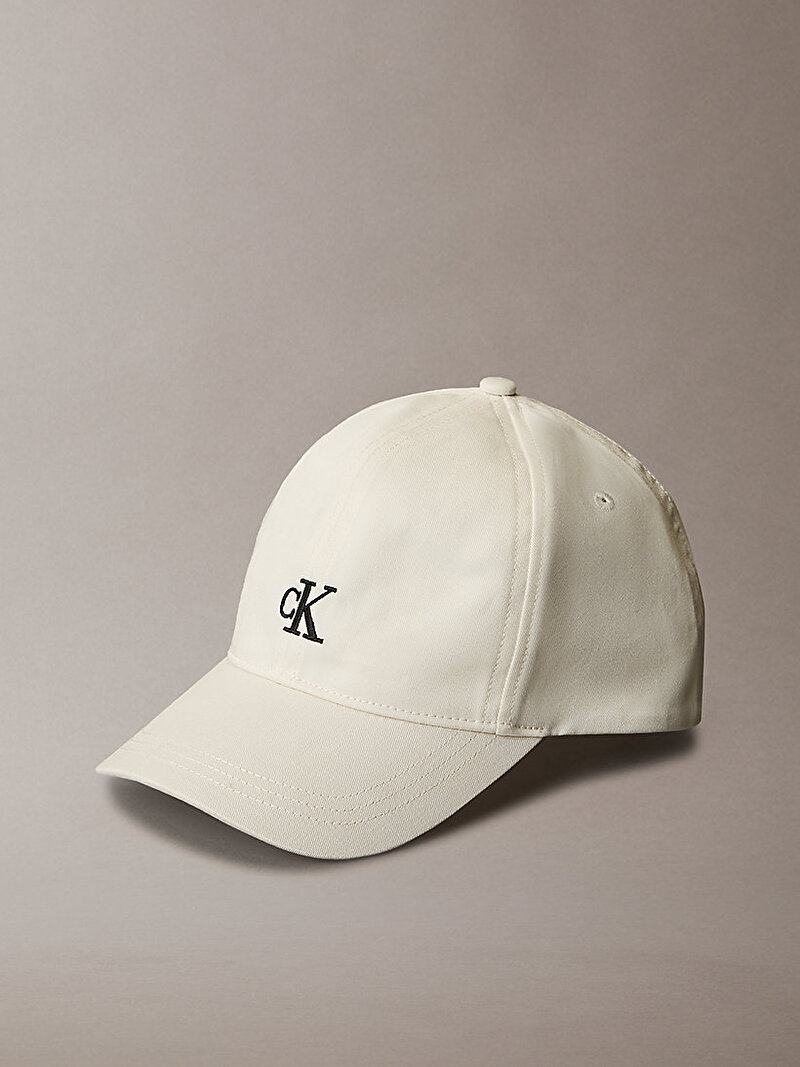 Calvin Klein Beyaz Renkli Çocuk Unisex Monogram Baseball Şapka