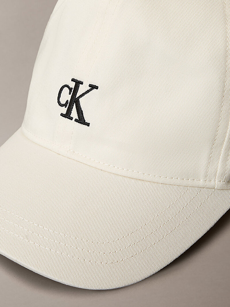 Calvin Klein Beyaz Renkli Çocuk Unisex Monogram Baseball Şapka