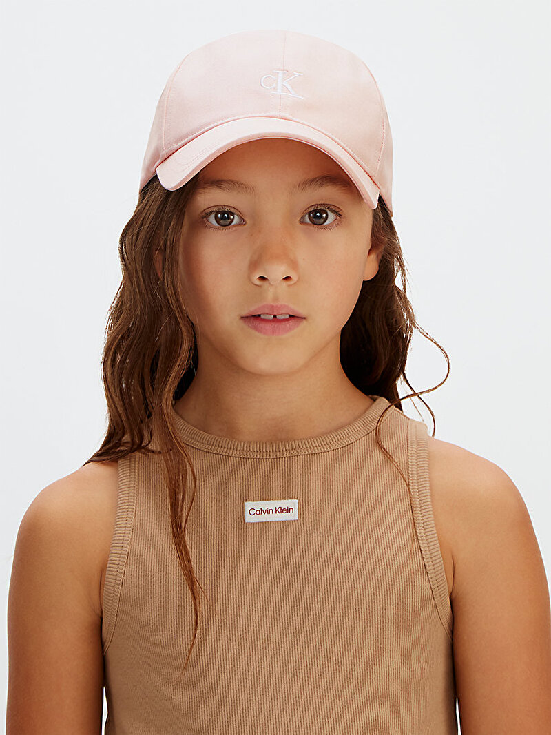 Calvin Klein Bej Renkli Çocuk Unisex Monogram Baseball Şapka